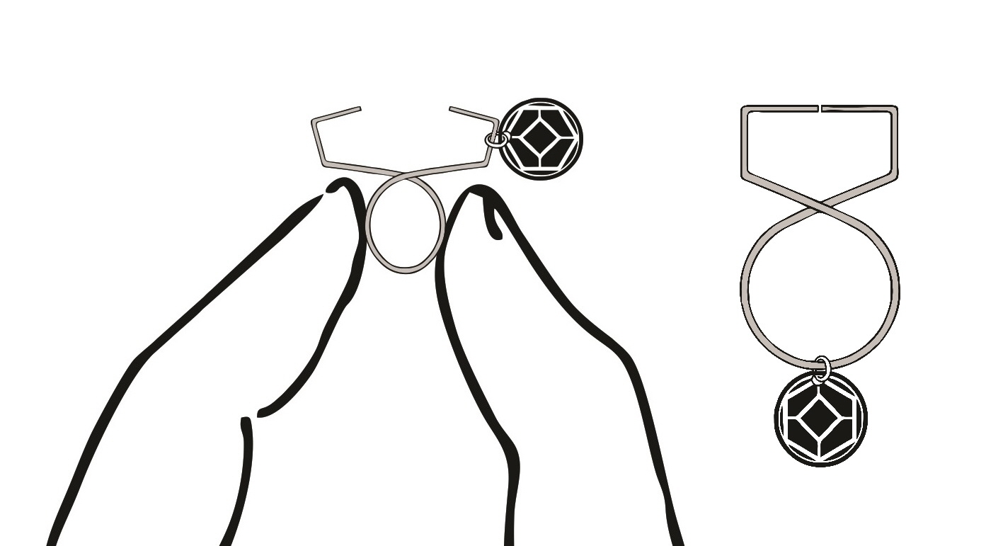 carefully squeeze Infinity Wires and thread jewelry dangle so it hangs from loop